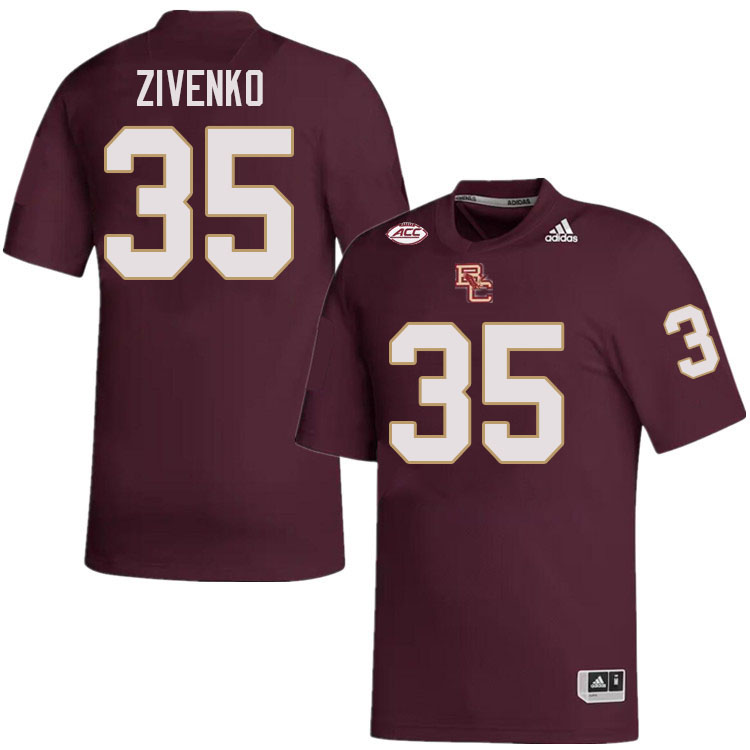 Boston College Eagles #35 Ivan Zivenko College Football Jerseys Stitched-Maroon